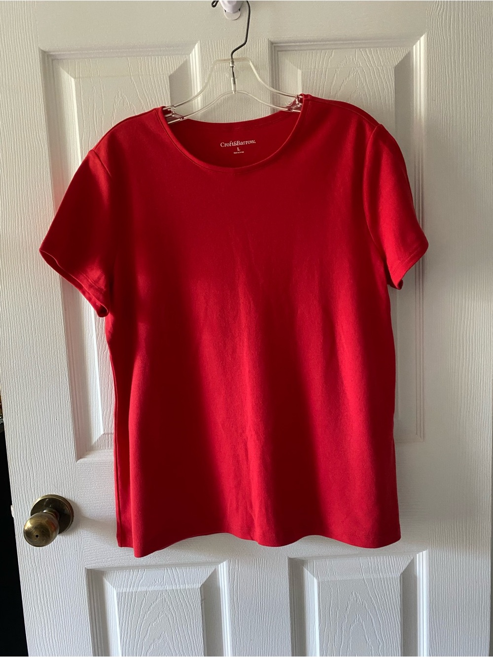 NWOT Croft & Barrow Women's Red Short Sleeve Tee size L